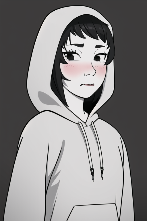 28660-4908357-best quality, masterpiece, monochrome, meme, parody, _lora_mtstyle_0.8_ mtstyle, 1girl, sad, short hair, hoodie, hood, hood up,.png